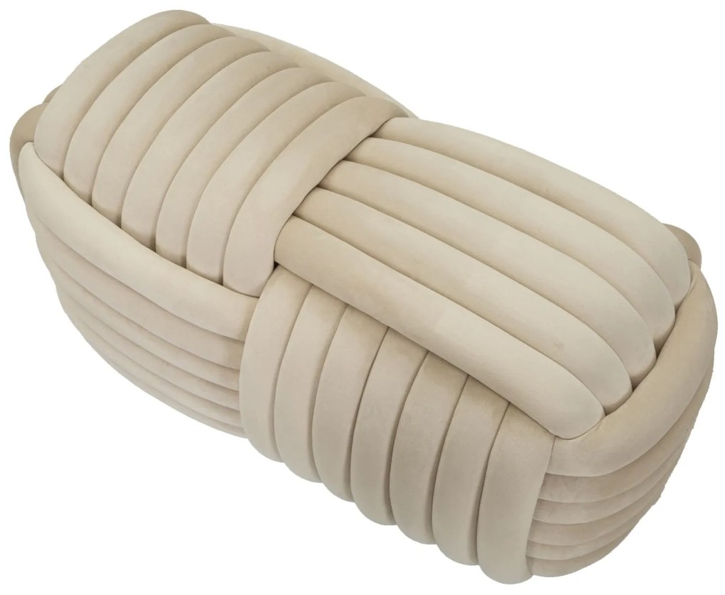Mauro Ferrettibancă Softy Crem, Dimensiuni: 90X45X45 cm. | Aosom Romania