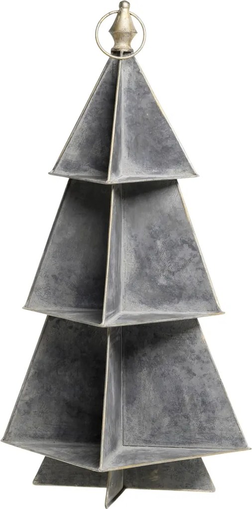 Brad decorativ din metal, finisaj zinc antichizat, H67 cm