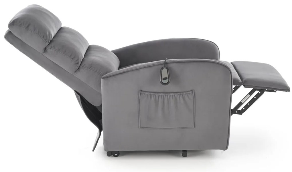 Fotoliu Maroni velvet gri H103 cm