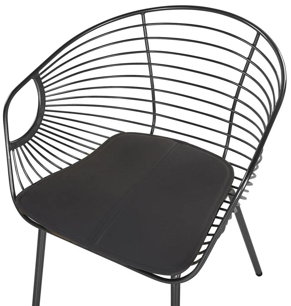 Set 2 buc. scaune de sufragerie HABIR (negru). 1022870