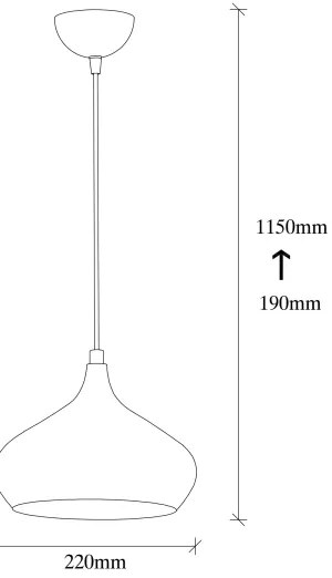 Pendul pe cablu DODO 1xE27/40W/230V crom mat