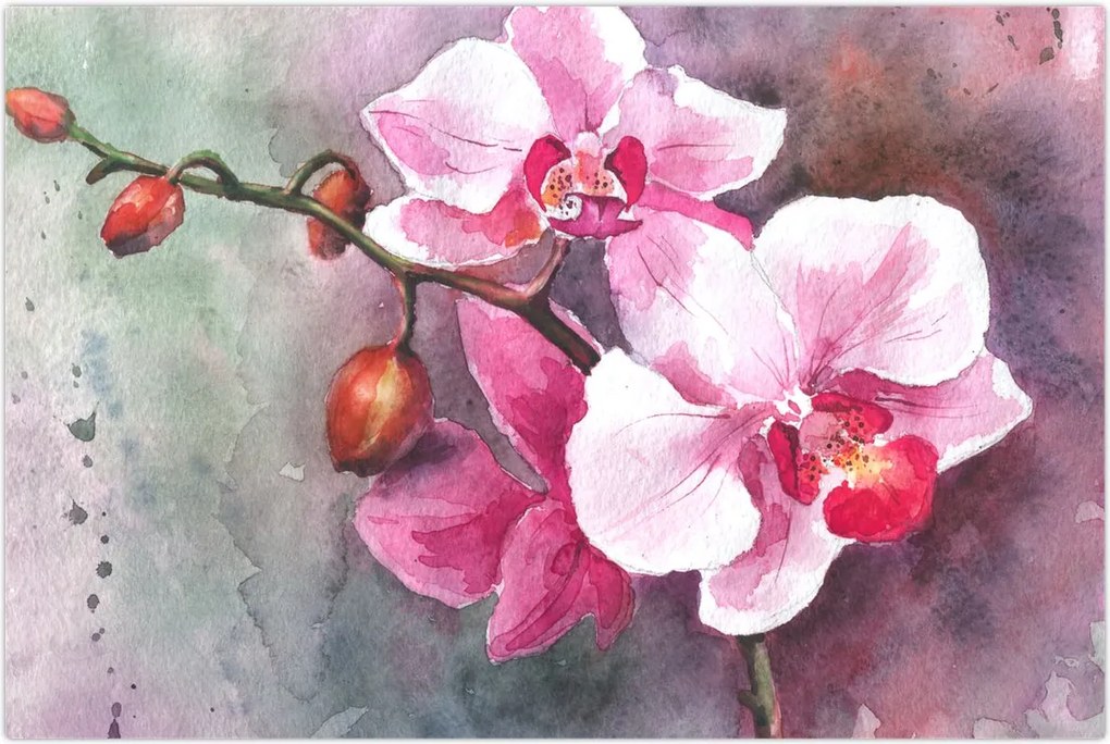 Tablou - Orhidee, acvariu (90x60 cm)