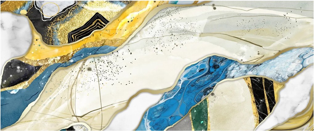 Tablou - Marmură colorată (120x50 cm)