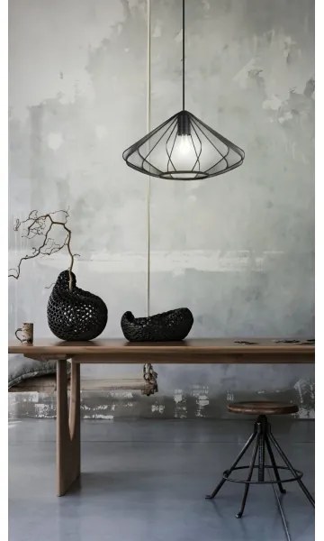 Lustră pe cablu Eglo 43995 DOLWEN 1xE27/40W/230V d. 42,5 cm negru