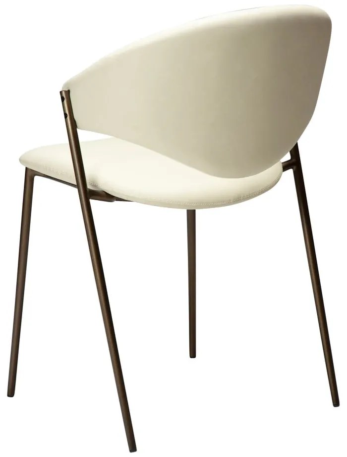 Scaun de dining fildeș din imitație de piele Zone – DAN-FORM Denmark