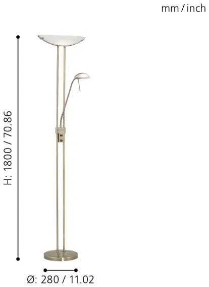 Lampadar dimabil EGLO 85974 BAYA 1xR7s/230W + 1xG9/33W bronz