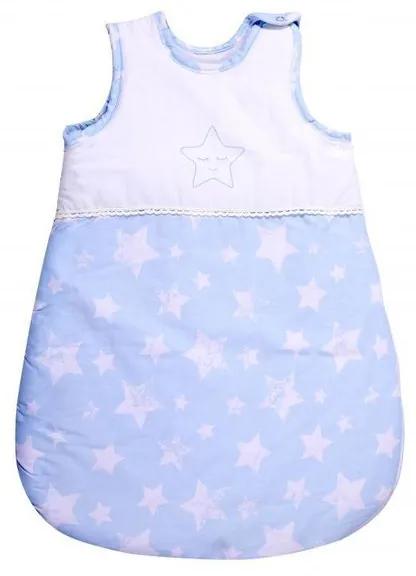 Lorelli - Sac de dormit de iarna, 60 cm, 0-6 luni, cu broderie, Little Stars Blue