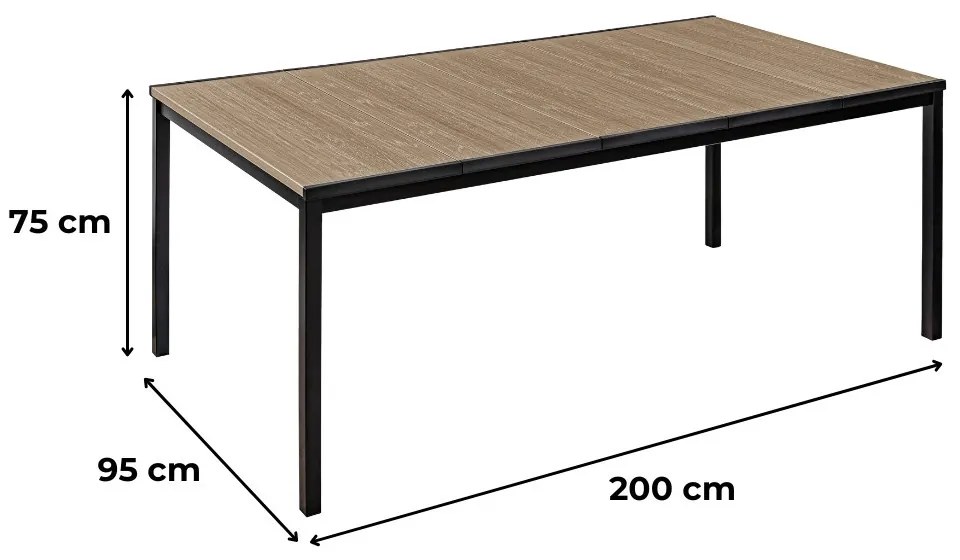 Romen Large 8+1 kerti bútor garnitúra szett kőris-grafit