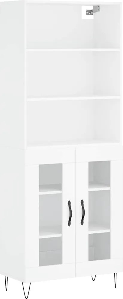 vidaXL Dulap înalt, alb, 69,5x34x180 cm, lemn compozit