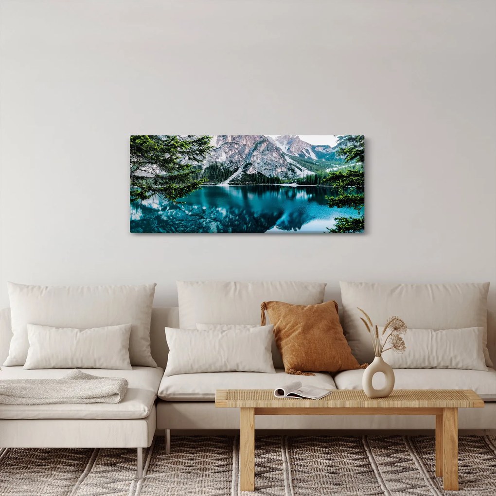 Tablou - Lac în Alpi (120x50 cm)