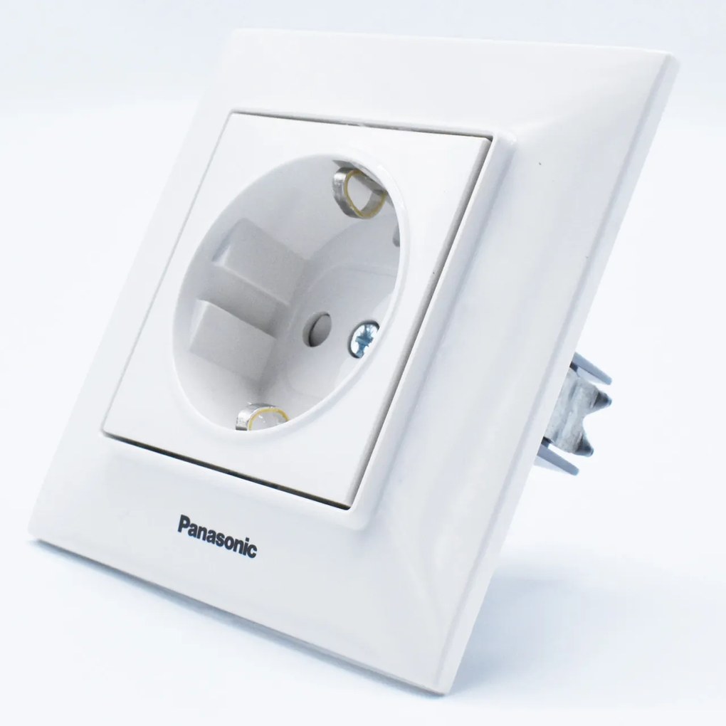 Priza cu impamantare si protectie copii, 16A, IP20, Alb, Panasonic Arkedia Slim