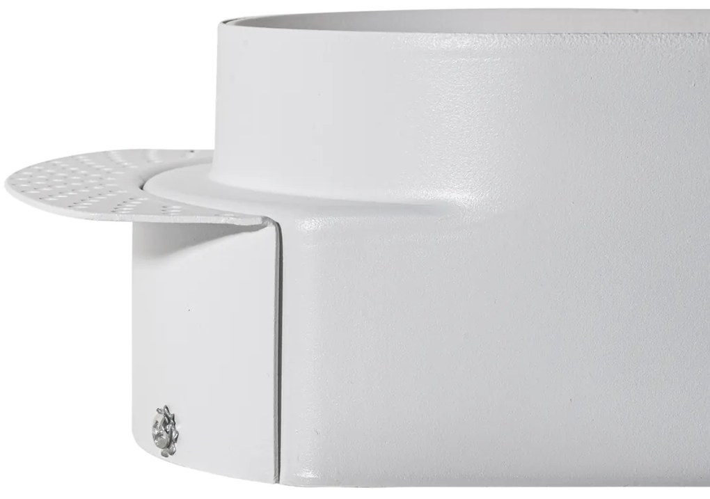 Set de 6 spoturi încastrate rotunde albe GU10 50mm cu 2 lumini - Hubs