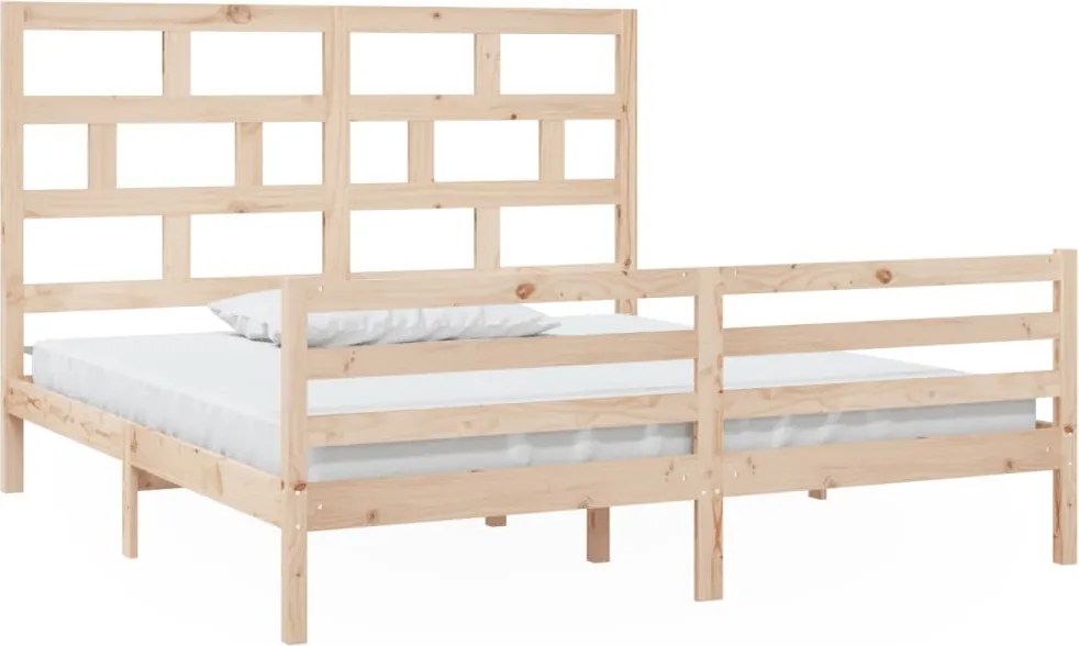 vidaXL Cadru de pat Super King, 180x200 cm, lemn masiv