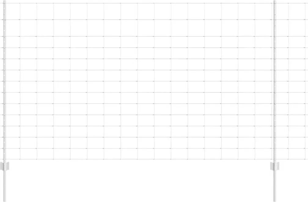 vidaXL Gard cu Stâlp Argintiu 1,4 x 50 m Oțel