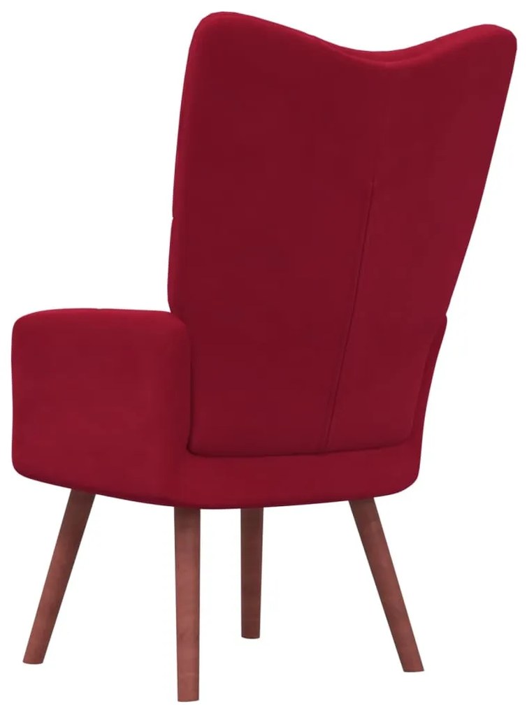 Scaun de relaxare, rosu vin, catifea