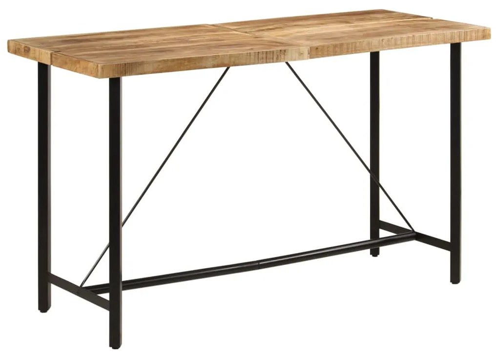 vidaXL Masa de bar, 180x70x107 cm, lemn masiv de mango și fier