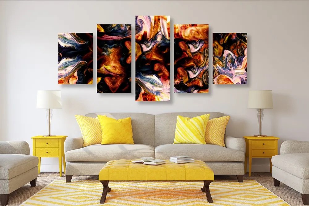 Tablou 5-piese artă în design abstract