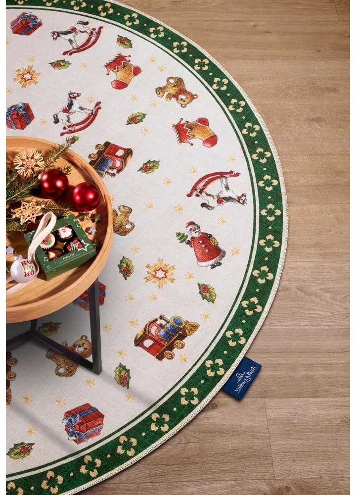 Covor verde rotund ø 150 cm cu model de Crăciun Green Christmas – Villeroy&amp;Boch