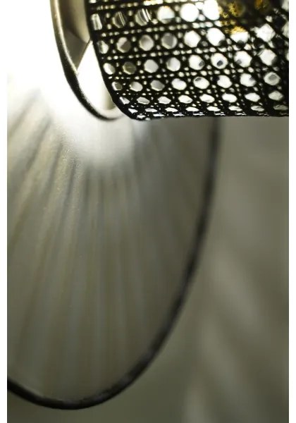 Aplică TOKYO Duolla RATTAN 1xE27/15W/230V d. 50 cm argintiu/negru