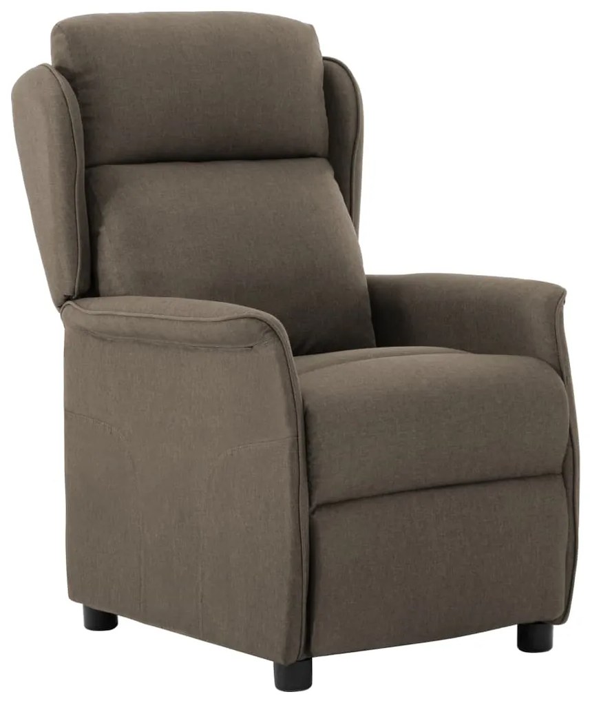 289784 vidaXL Fotoliu rabatabil, gri taupe, material textil