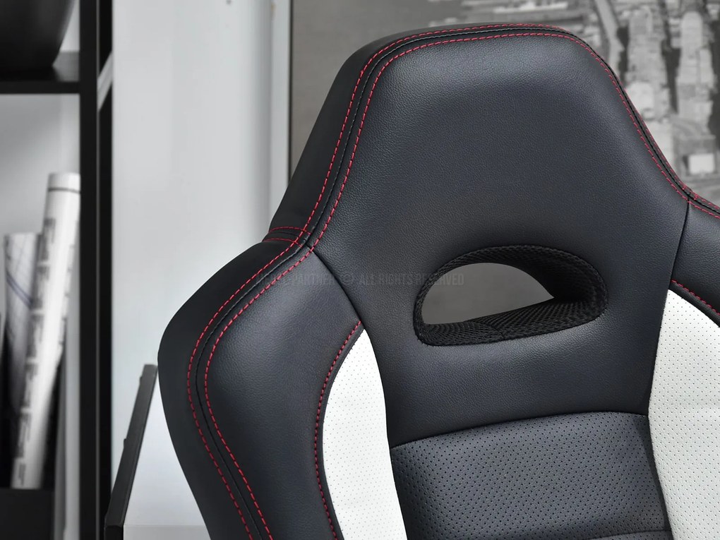 Scaun gaming Race (alb + gri). 1110530
