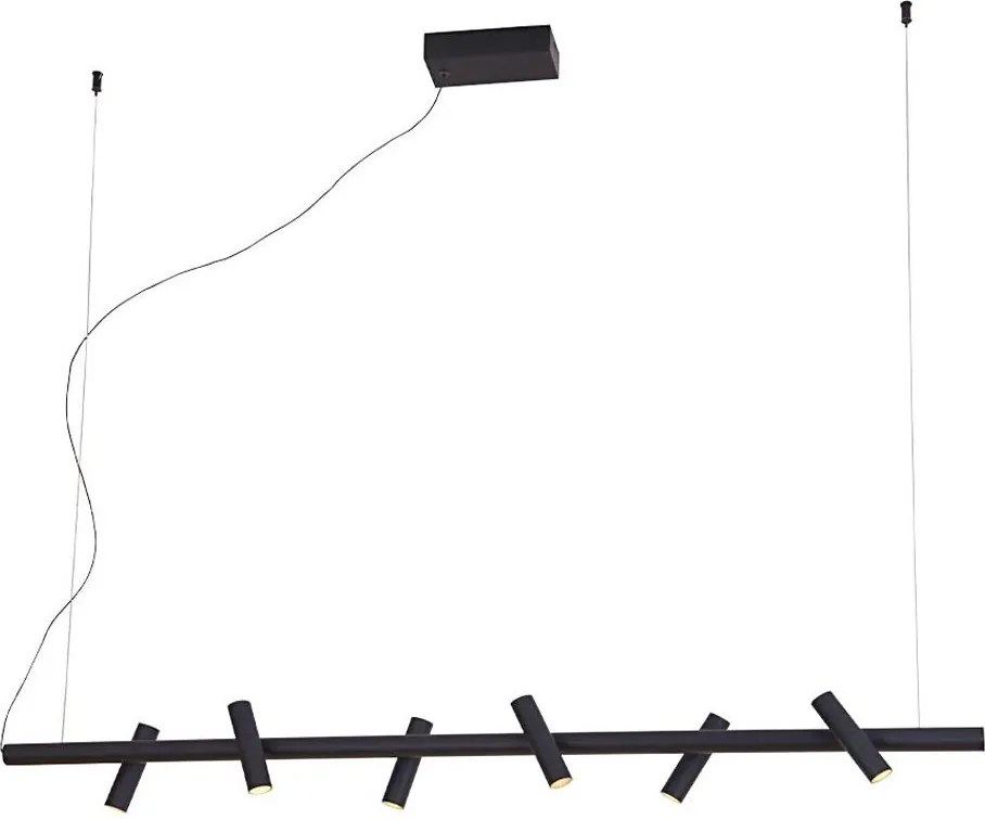 Lustră LED suspendată pe cablu CLIO LED/29W/230V neagră
