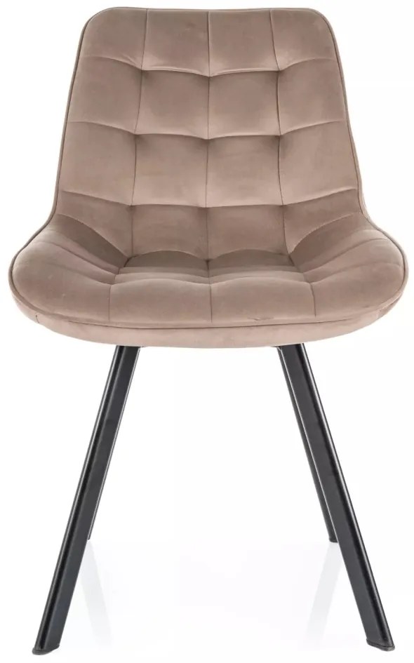 Scaun rotativ Monti velvet bej inchis/negru Blu40