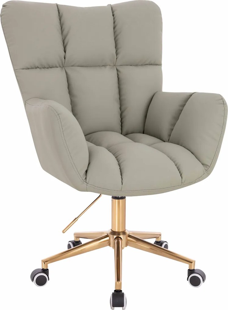 HR650K Scaun Culoare in Piele Ecologica Premium Soft cu Bază Aurie