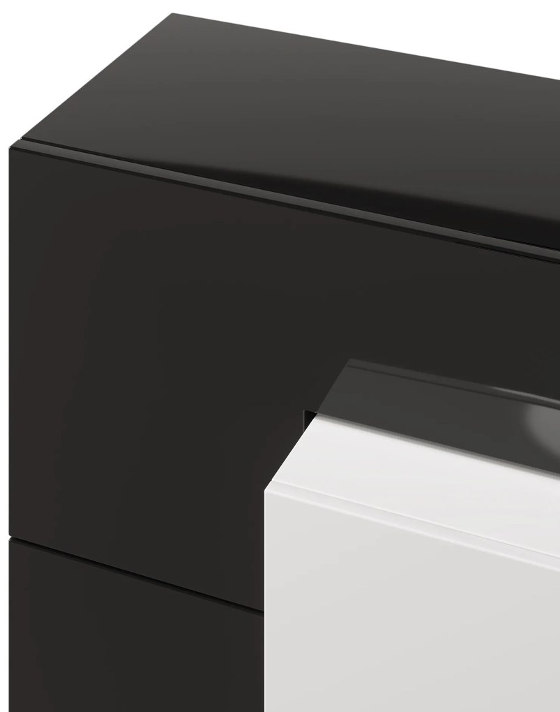 Mobilier TV, Negru+Alb | Aosom Romania