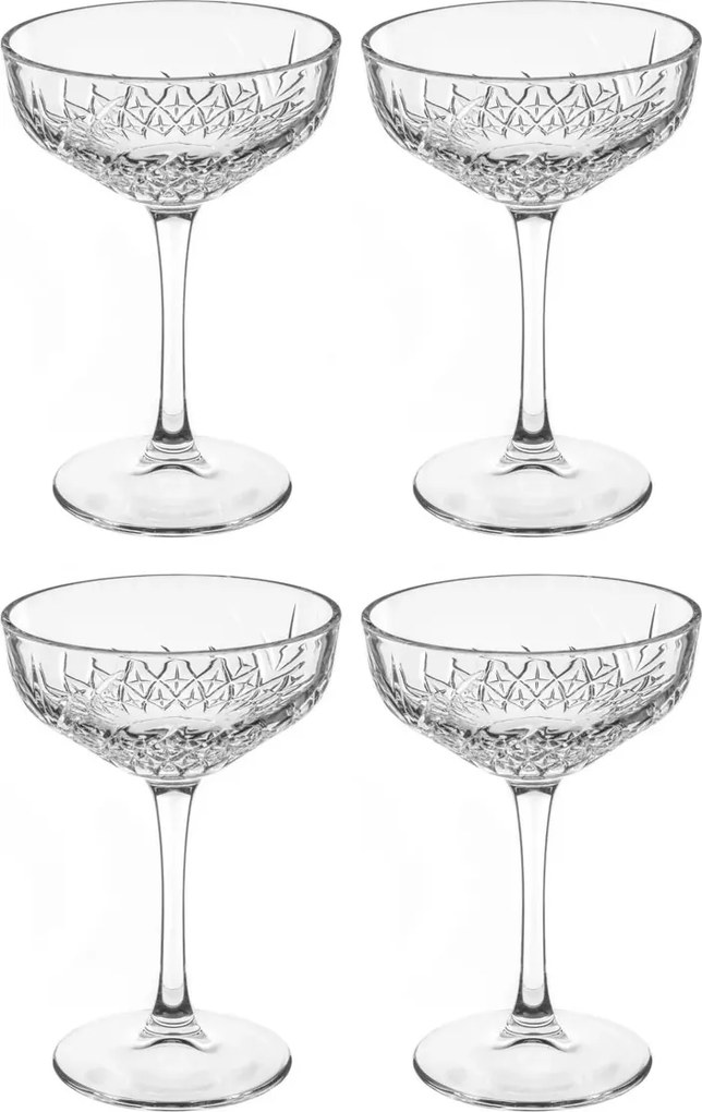 Set 4 pahare pentru sampanie, 4 250 ml