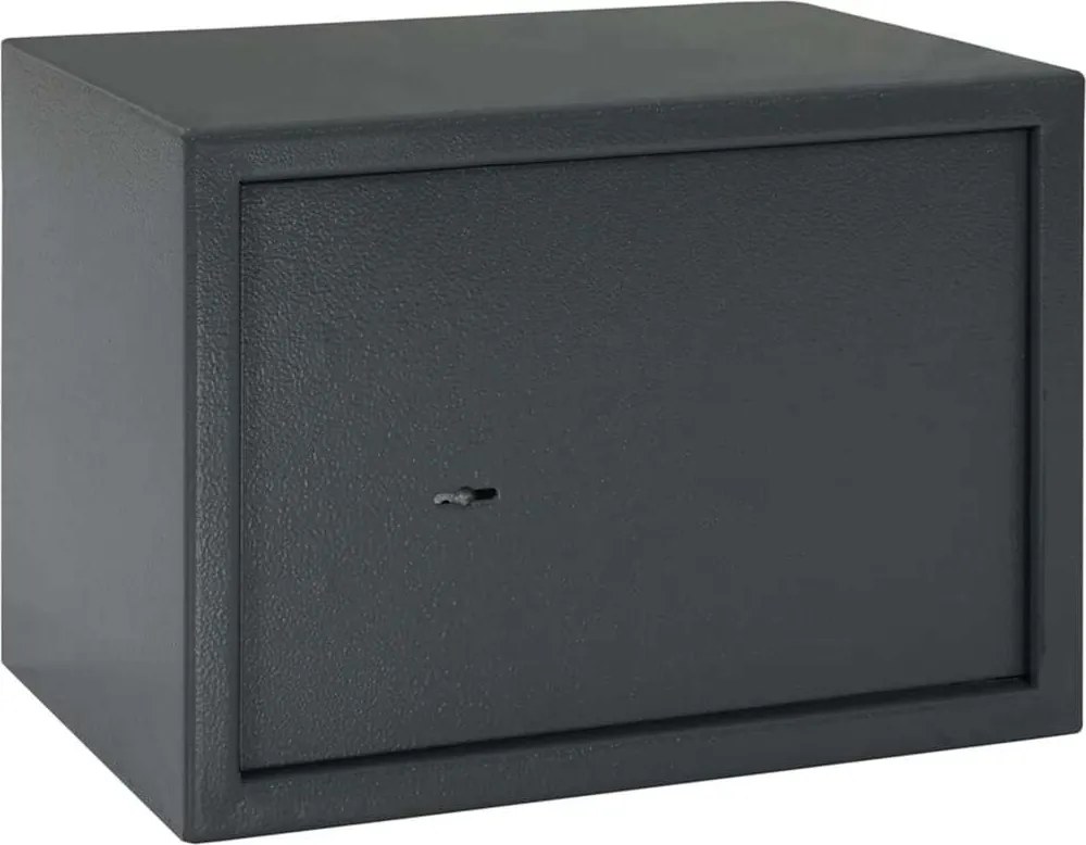 vidaXL Seif cu blocare Gri închis 35 x 25 x 25 cm Oțel