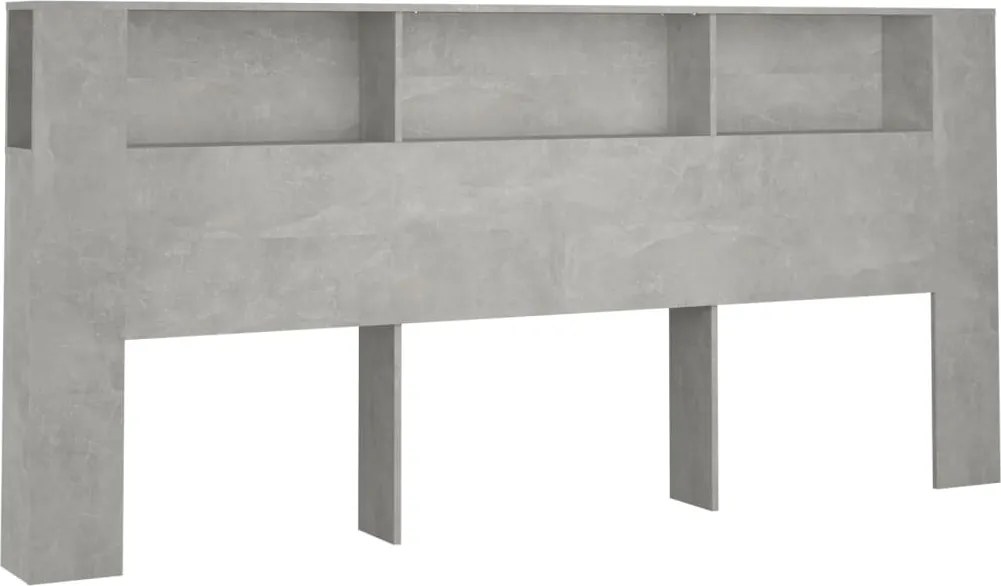 vidaXL Dulap tăblie, gri beton, 220x18,5x104,5 cm