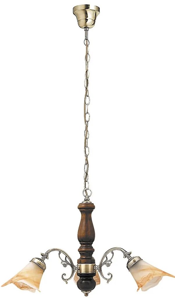 Rabalux Rustic 3 lampă suspendată 3x40 W alamă-maro 7093