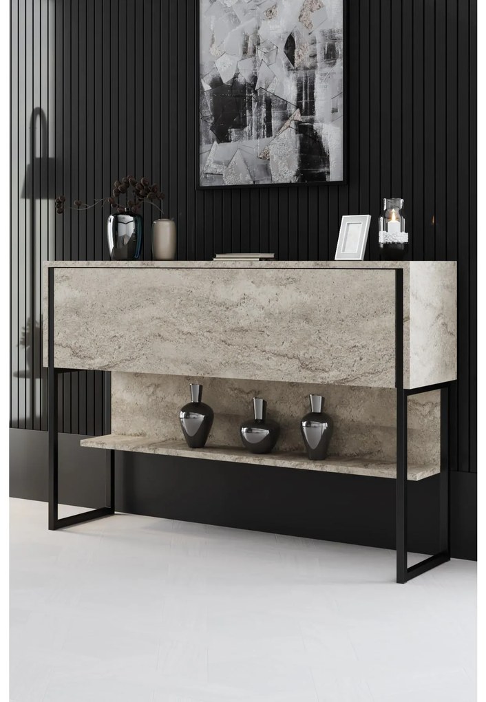 Mobilier living Luna set (Travertin + Negru) . 1102331
