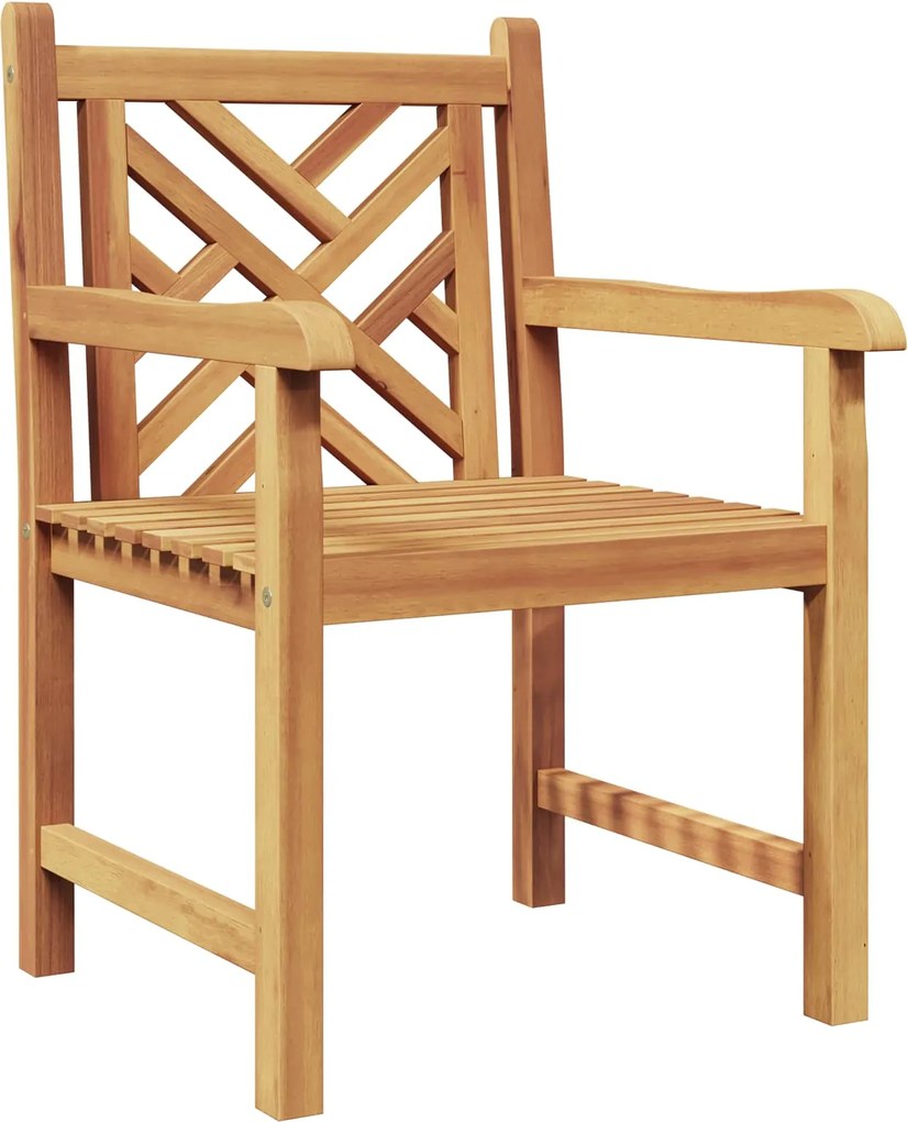 vidaXL Scaun 2 pcs Maro 60 x 58 x 90 cm Lemn solid de tec