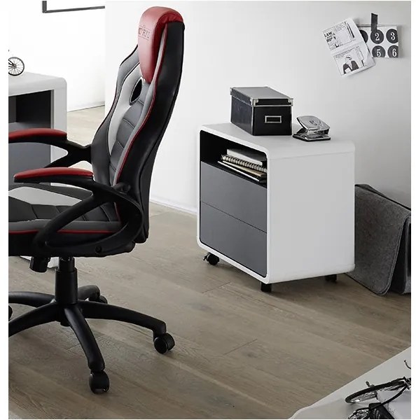 Corp mobil pentru birou TEO, alb/antracit