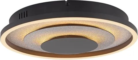 JUST LIGHT. 14409-21 - Plafonieră LED GLITTY LED/22W/230V Ø 40 cm neagră