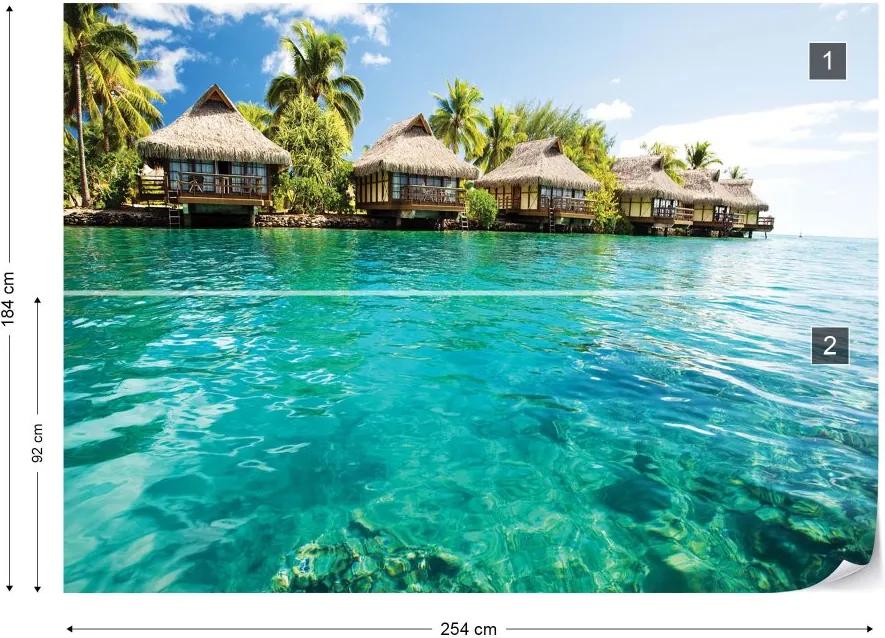 Fototapet GLIX - Tropical Lagoon  + adeziv GRATUIT Tapet nețesute - 254x184 cm