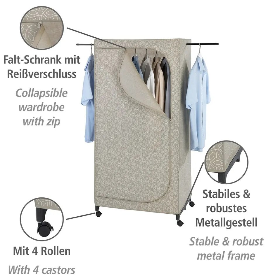 Șifonier bej din material textil 75x160 cm Balance – Wenko