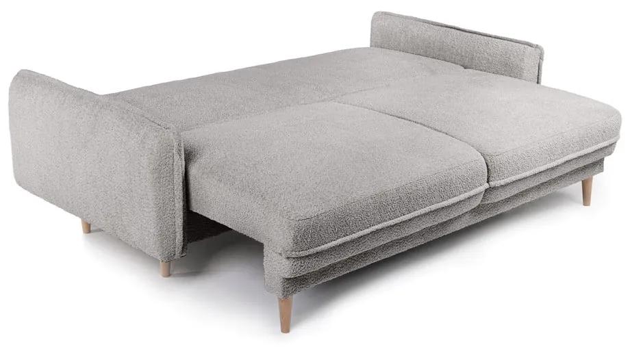 Canapea gri extensibilă cu tapițerie din stofă bouclé 215 cm Patti – Bonami Selection