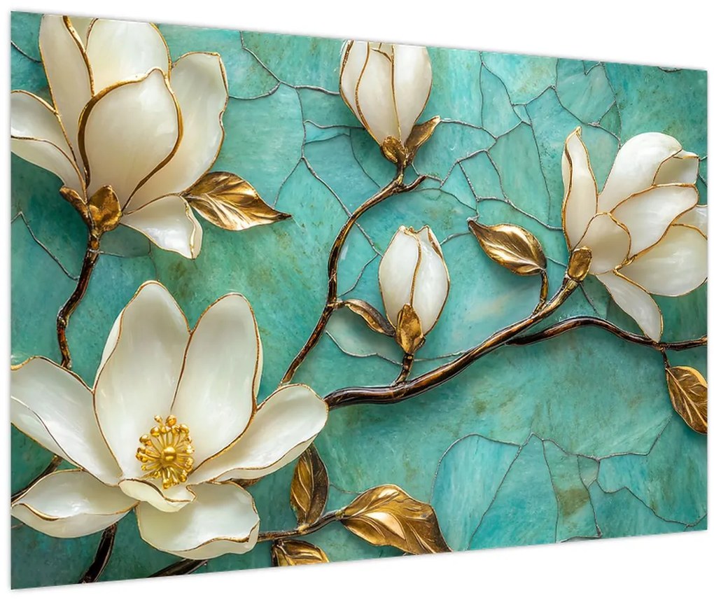 Tablou - Magnolii 3D (90x60 cm)