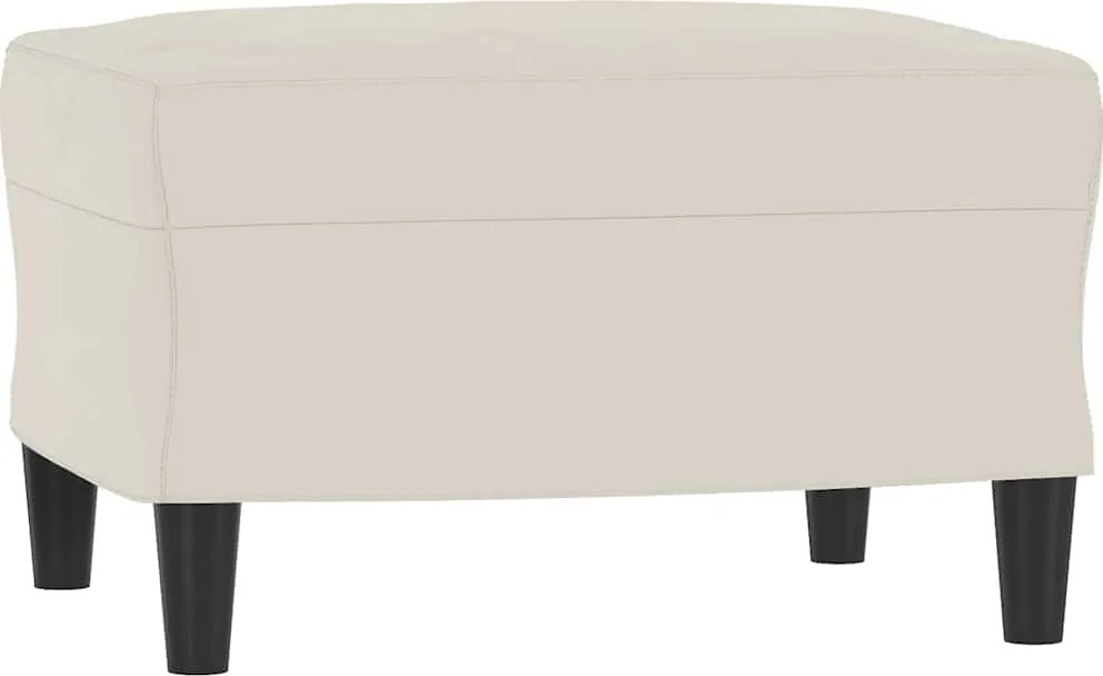 vidaXL Taburet, crem, 60x50x41 cm, catifea