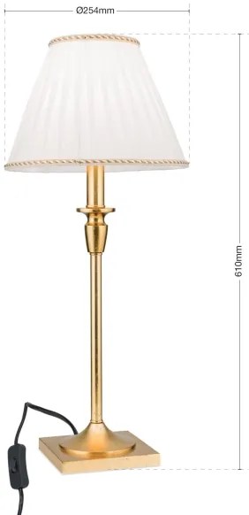 Lampă de masă Orion LA 4-1049/1 FONSA 1xE27/60W/230V alb/auriu