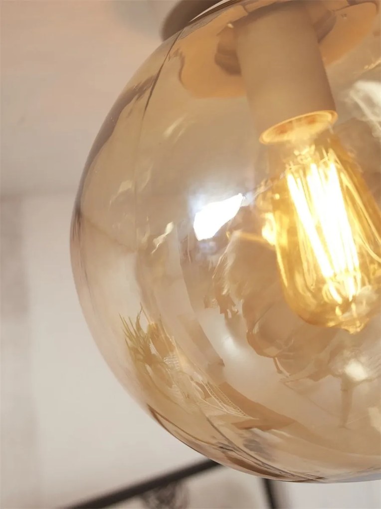 Plafoniera moderna design decorativ Helsinki boulder amber