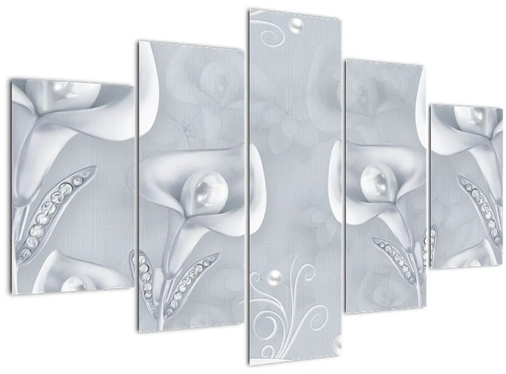 Tablou - Flori de perle (150x105 cm)