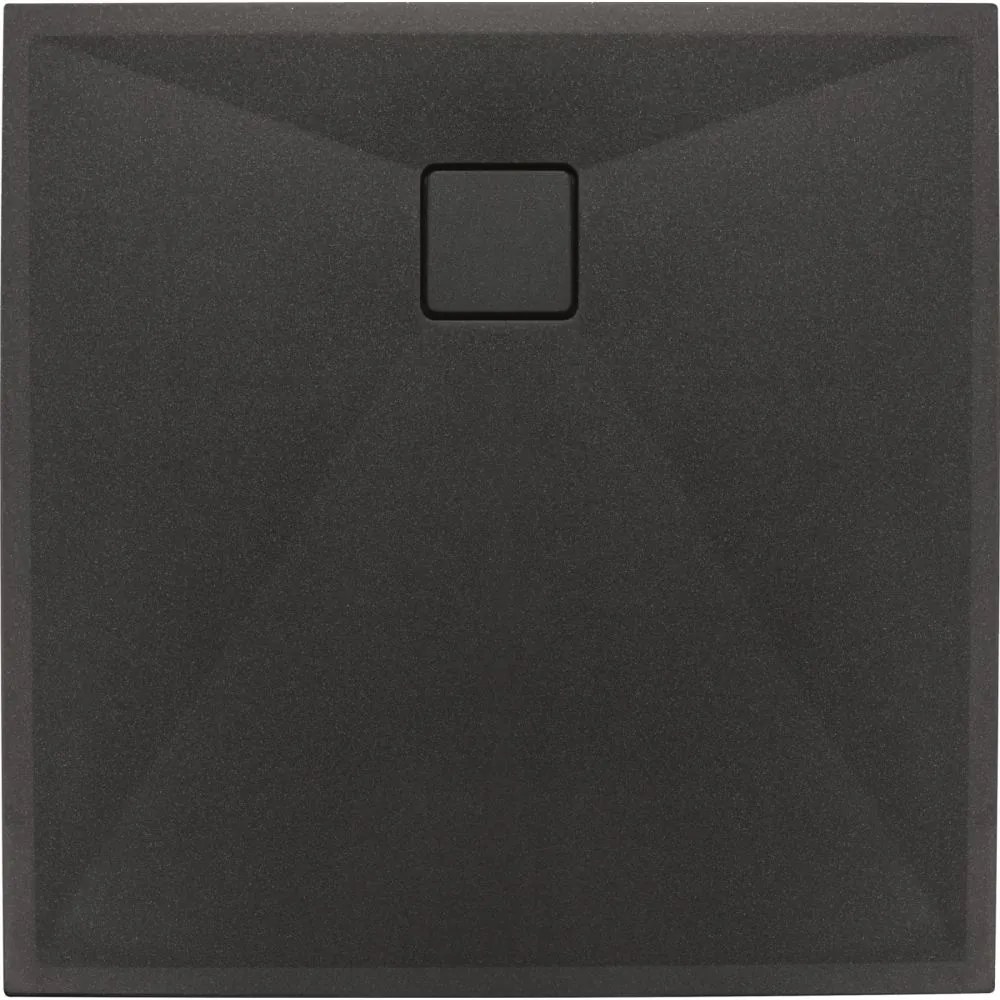 Cadita dus compozit slim patrata antracit 90x90 cm Deante, Correo Square Antracit, 900x900 mm