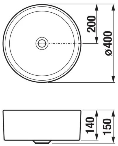 JIKA H8184207161121 - Lavoar CUBITO pr. 40 cm ceramică/negru mat