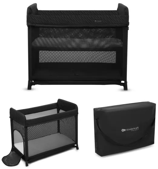 Pătuț de voiaj KINDERKRAFT SELECT MOON negru