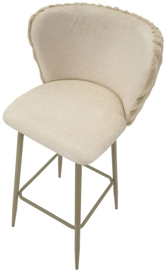 Mauro Ferretti Scaun De Bar Alaska -B- Crem Set 2 Bucăți Cm 55X58X106 (Înălțime Scaun Cm 77) | Aosom Romania