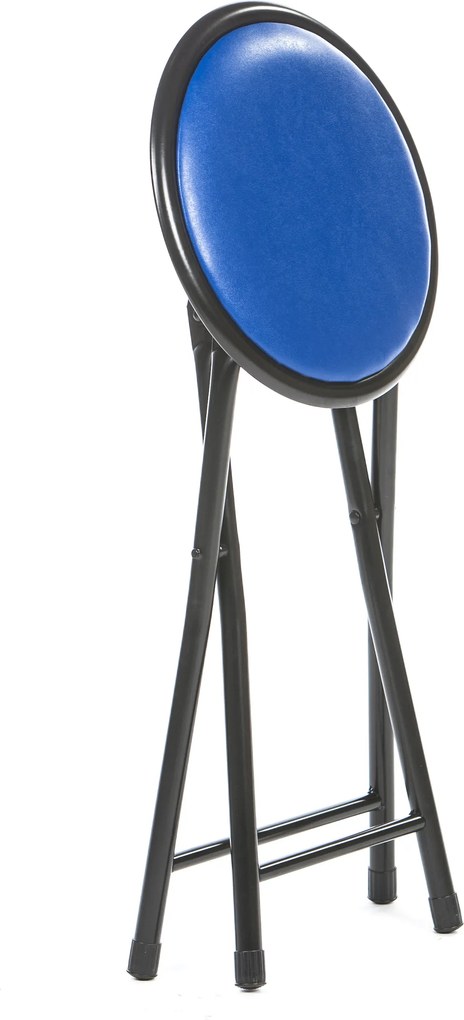 Taburet pliant Malaga, albastru, 30x30x45 cm